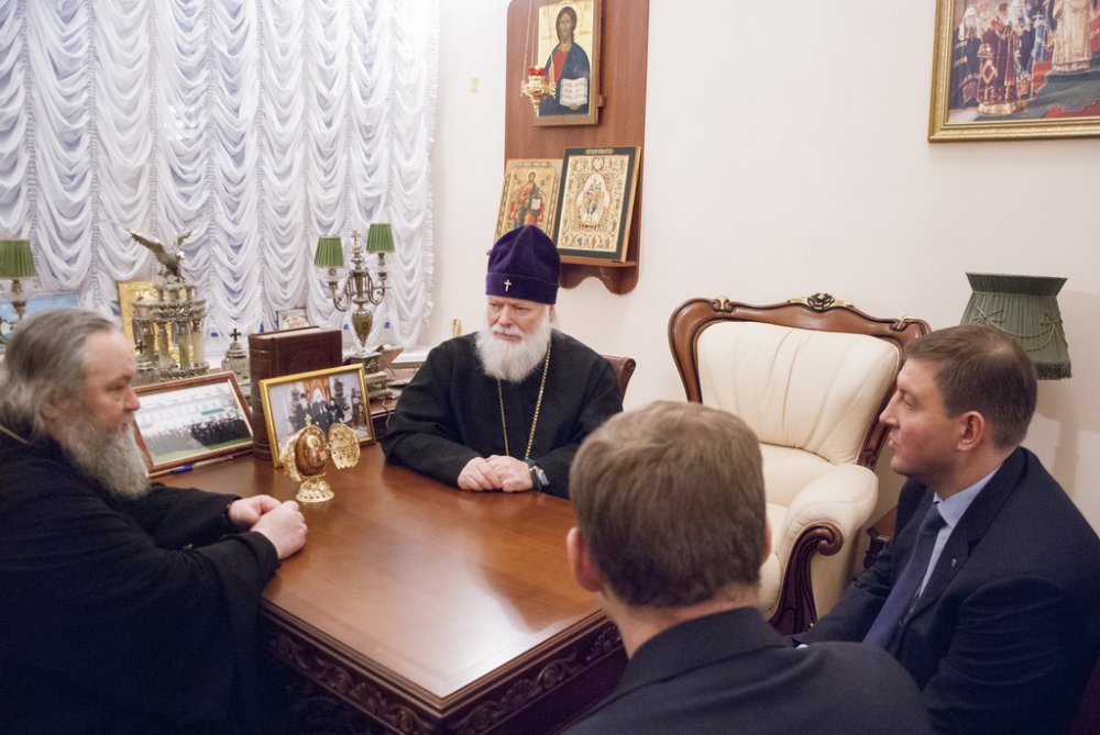 Cостоялась встреча Митрополита Псковского и Порховского Евсевия с Епископом Великолукским и Невельским Сергием и губернатором Псковской области Андреем Турчаком (ВИДЕО)