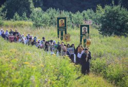 Крестный ход «Дорогой Спасителя» Псковская епархия 12 июля 2013 года