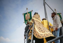 Крестный ход с иконой Спаса Елеазаровского на Талабские острова 12 июля 2014 года