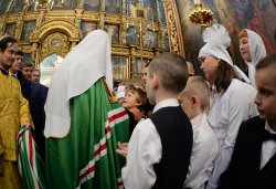Первосвятительский визит Святейшего Патриарха Московского и всея Руси Кирилла в Псковскую епархию 3 сентября 2014 года