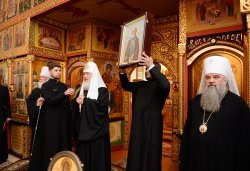 Первосвятительский визит Святейшего Патриарха Московского и всея Руси Кирилла в Псковскую епархию 3 сентября 2014 года