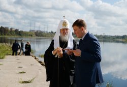 Первосвятительский визит Святейшего Патриарха Московского и всея Руси Кирилла в Псковскую епархию 3 сентября 2014 года