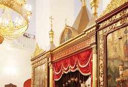 Первосвятительский визит в Псковскую епархию. Божественная литургия в Свято-Троицком соборе Псковского кремля