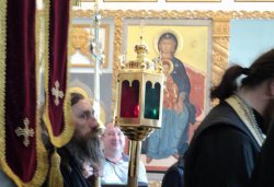 Крестный ход с иконой Спаса Елеазаровского на Талабские острова 12 июля 2012 года