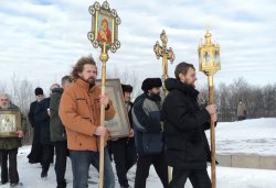 Крестный ход вокруг Пскова 13 февраля 2012 года