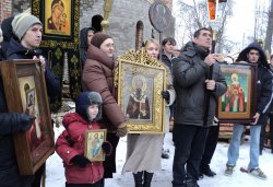 Крестный ход вокруг Пскова 14 марта 2012 года