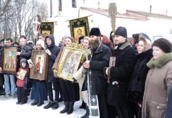 Крестный ход вокруг Пскова 14 марта 2012 года