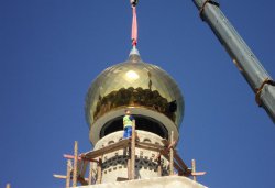 Освящение куполов и колоколов храма в Крестах 4 июля 2012 года