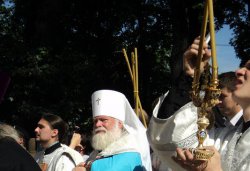 Освящение куполов и колоколов храма в Крестах 4 июля 2012 года