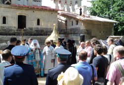 Освящение куполов и колоколов храма в Крестах 4 июля 2012 года