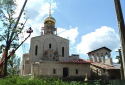 Освящение куполов и колоколов храма в Крестах 4 июля 2012 года