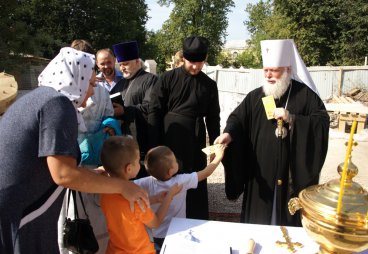 Чин освящения крестов храма преподобного Сергия Радонежского с Залужья, 25 августа 2015 года