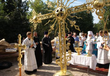 Чин освящения крестов храма преподобного Сергия Радонежского с Залужья, 25 августа 2015 года