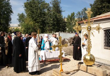 Чин освящения крестов храма преподобного Сергия Радонежского с Залужья, 25 августа 2015 года