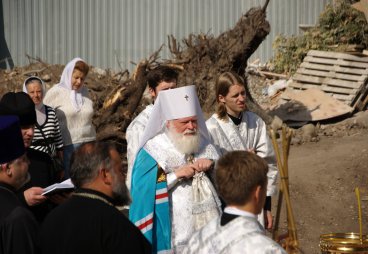 Чин освящения крестов храма преподобного Сергия Радонежского с Залужья, 25 августа 2015 года