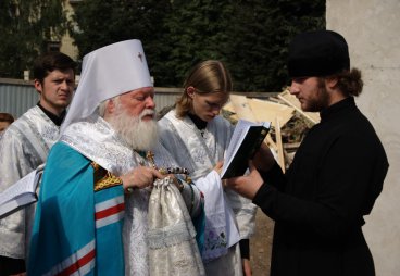 Чин освящения крестов храма преподобного Сергия Радонежского с Залужья, 25 августа 2015 года