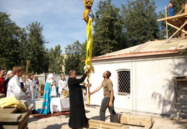 Чин освящения крестов храма преподобного Сергия Радонежского с Залужья, 25 августа 2015 года