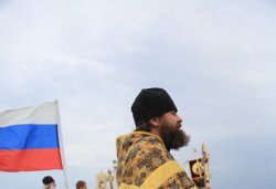 Крестный ход с иконой Спаса Елеазаровского на Талабские острова 12 июля 2012 года. Фоторепортаж Андрея Кокшарова