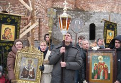 Крестный ход вокруг Пскова 14 марта 2012 года