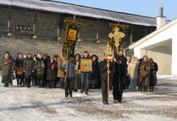 Крестный ход вокруг Пскова 26 января 2012 года