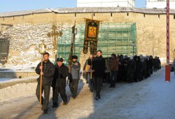 Крестный ход вокруг Пскова 26 января 2012 года