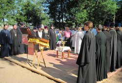 Освящение куполов и колоколов храма в Крестах 4 июля 2012 года
