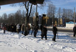 Крестный ход вокруг Пскова 26 января 2012 года