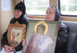 Крестный ход с иконой Спаса Елеазаровского на Талабские острова 12 июля 2012 года