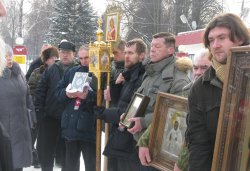 Крестный ход вокруг Пскова 13 февраля 2012 года
