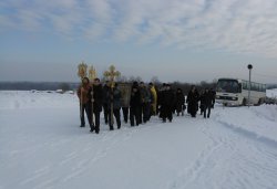 Крестный ход вокруг Пскова 13 февраля 2012 года
