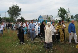 Крестный ход с иконой Спаса Елеазаровского на Талабские острова 12 июля 2012 года