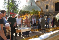 Освящение куполов и колоколов храма в Крестах 4 июля 2012 года
