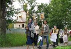 Крестный ход вокруг Пскова 16 июля 2012 года