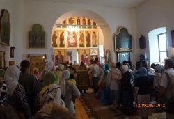 Крестный ход с иконой Спаса Елеазаровского на Талабские острова 12 июля 2012 года